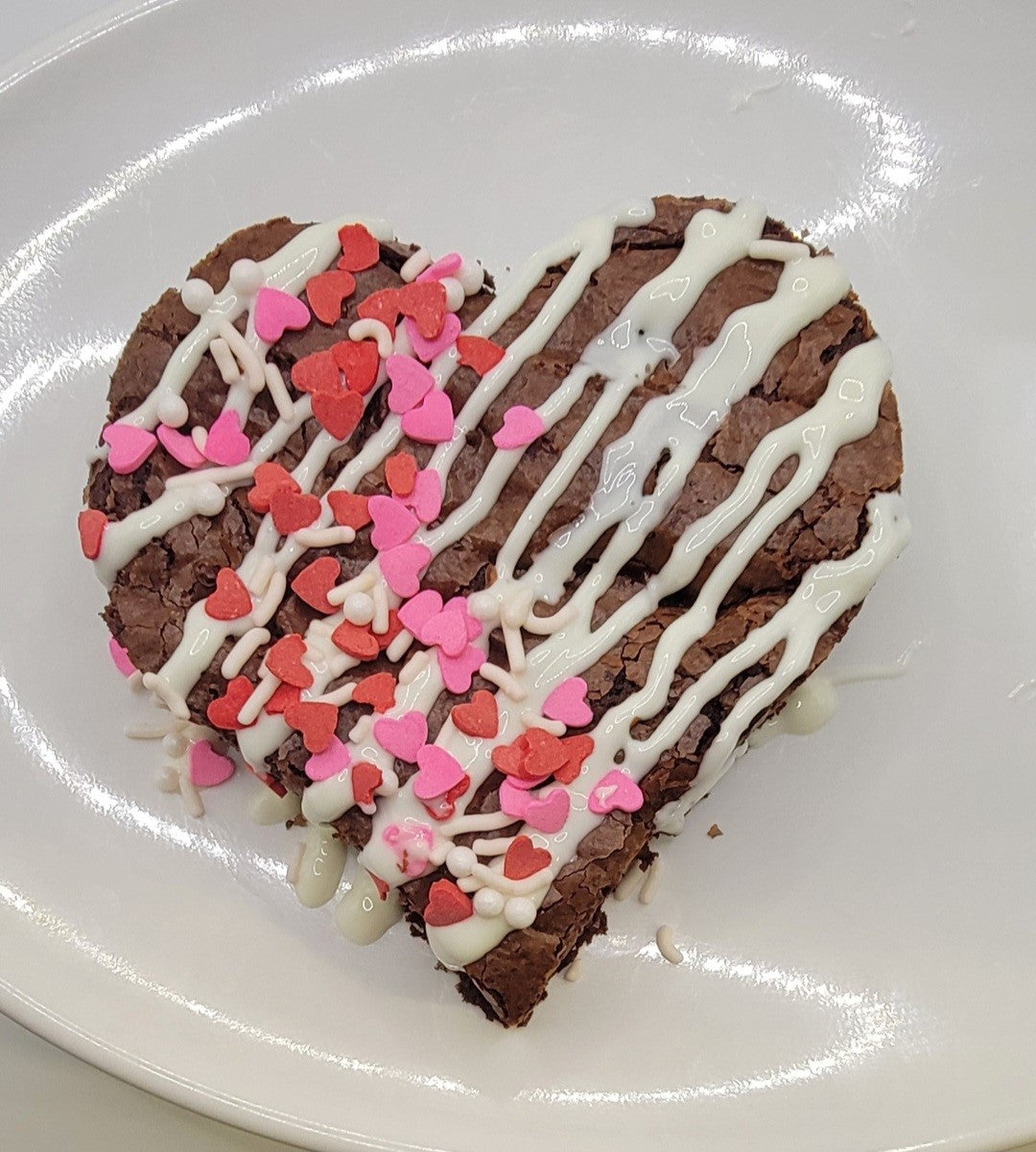 Valentine’s Day Heart-Shaped Chocolate Brownies