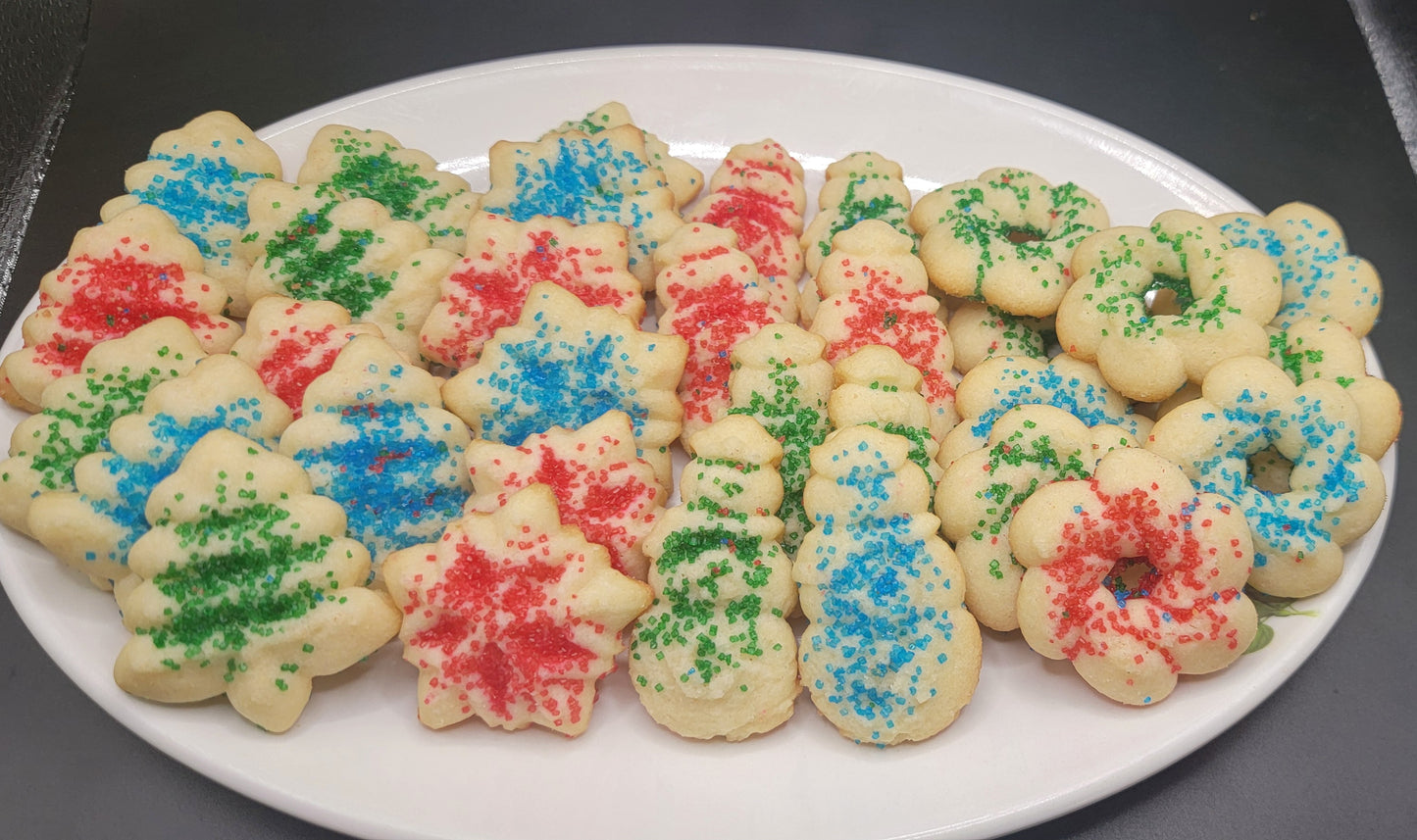 Almond Vanilla Butter Spritz  Cookie Press Cookies